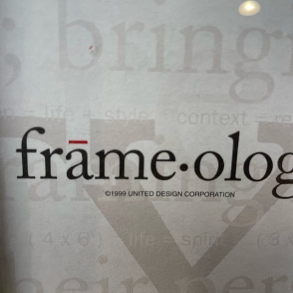 Vintage Frame-ology 1999 3D Crosses Resin Holds 6” x 4” Photo Rear Load EUC - Picture 8 of 9